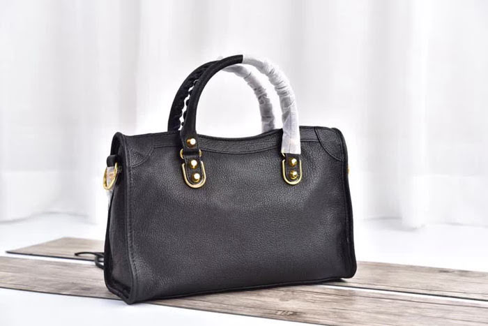 BALENCIAG巴黎世家 中號機車包 黑色 經典款 氣質優雅 專櫃山羊皮 手提肩背斜挎包  BL1755